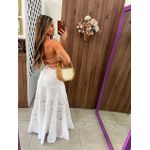 Conjunto Longo Branco Renda Guipir