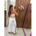 Conjunto Midi Renda Branco Mavie 