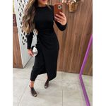 Vestido Slim Com Brilho Preto Colcci