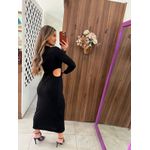 Vestido Slim Com Brilho Preto Colcci