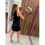 Vestido Curto com Gola Alta Degagê Preto Lez a Lez 