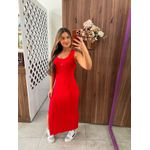 Vestido Canelado Logo Vermelho Colcci