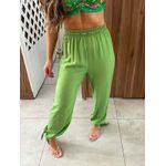 Calça Comfort Com Elástico Verde Colcci