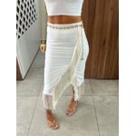 Conjunto Midi Franjas Off White Vida Bela