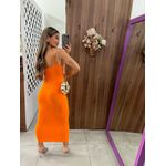 Vestido Tule Midi Laranja Colcci