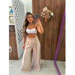 Calça Pantalona Bege Zoe 