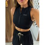 Top Comfort Com Fecho Em Zíper Preto Colcci 