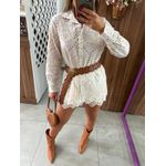 Conjunto Laise Mia Branco e Nude