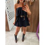 Vestido Babados Preto