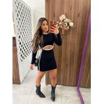 Vestido Slim Manga Longa Com Recorte Colcci