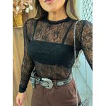Blusa Renda Preta Jessy
