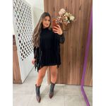 Poncho Tricot Preto