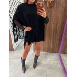Poncho Tricot Preto