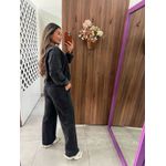 Conjunto Moletom Preto Estonado Brilhos