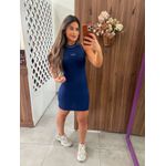 Vestido Canelado Cavado Azul Colcci 