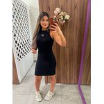 Vestido Brownie Canelado Preto Colcci 