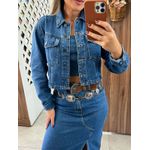 Jaqueta Jeans Cropped Flat Alcance