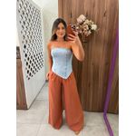 Calça Pantalona Madalena Telha