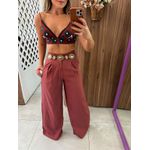 Calça Pantalona Madalena Terracota