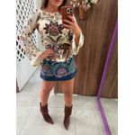 Vestido Curto Estampado Jardim Maravilhoso Farm 
