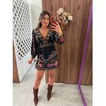 Vestido Curto Transpasse Floral Belle Farm 