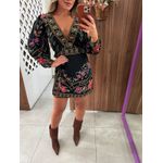 Vestido Curto Transpasse Floral Belle Farm 