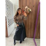 Body Tule Animal Print Oncinha