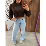 Moletom Cropped Marrom Handmade Colcci 