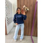 Blusão Moletom Animal Print Azul Colcci 