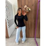 Blusa Canelada Preta Colcci CLC