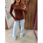 Blusa Canelada Marrom Colcci CLC 
