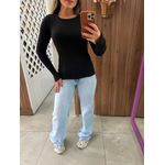 Blusa Canelada Preta Colcci CLC