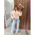 Jaqueta Puffer Corações Off White