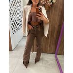 Calça Wide Leg Marrom Bruna
