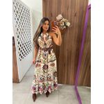Vestido Cropped Estampado Jardim Maravilhoso Farm