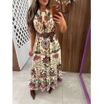 Vestido Cropped Estampado Jardim Maravilhoso Farm