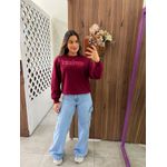 Blusão Moletom Bordo Logo Bordada Colcci 