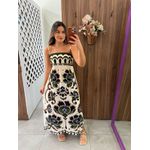 Vestido Cropped Estampado Floral Arabesque Farm