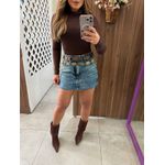 Saia Curta Jeans Bastille Dirty Wash Alcance