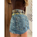 Saia Curta Jeans Bastille Dirty Wash Alcance
