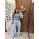 Calça Wide Leg Jeans Nxo