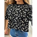 Cropped Box Floral Com Logo Colcci CLC 