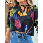 T-Shirt Cropped Estampada Encanto Solar Farm
