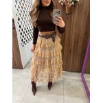 Saia Renda Babados Nude Amy 