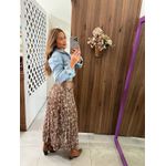 Saia Midi Estampada Floral Angel 