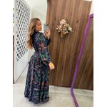 Vestido Longo Estampado Floresta Doce Farm