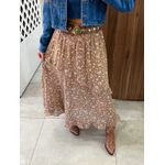 Saia Midi Estampada Floral Inês