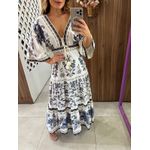 Vestido Midi Marcelle Off White Farm
