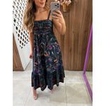 Vestido Midi Estampado Floresta Doce Farm