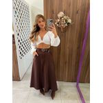 Saia Midi Marrom Hana 